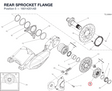 REAR SPROCKET FLANGE 16014201AB diagram position