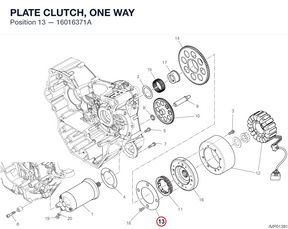 PLATE CLUTCH, ONE WAY 16016371A diagram position