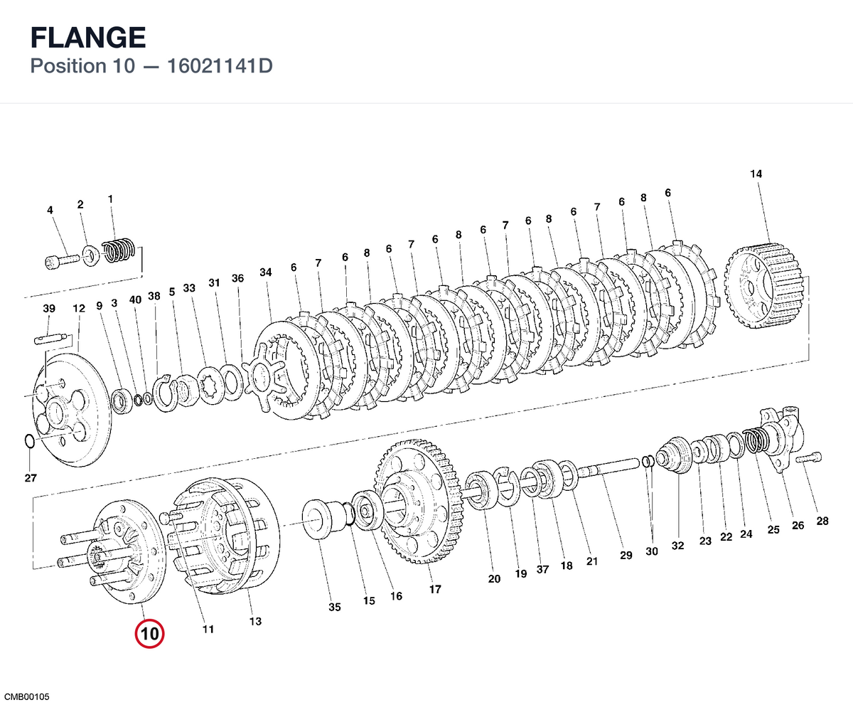 FLANGE 16021141D diagram position