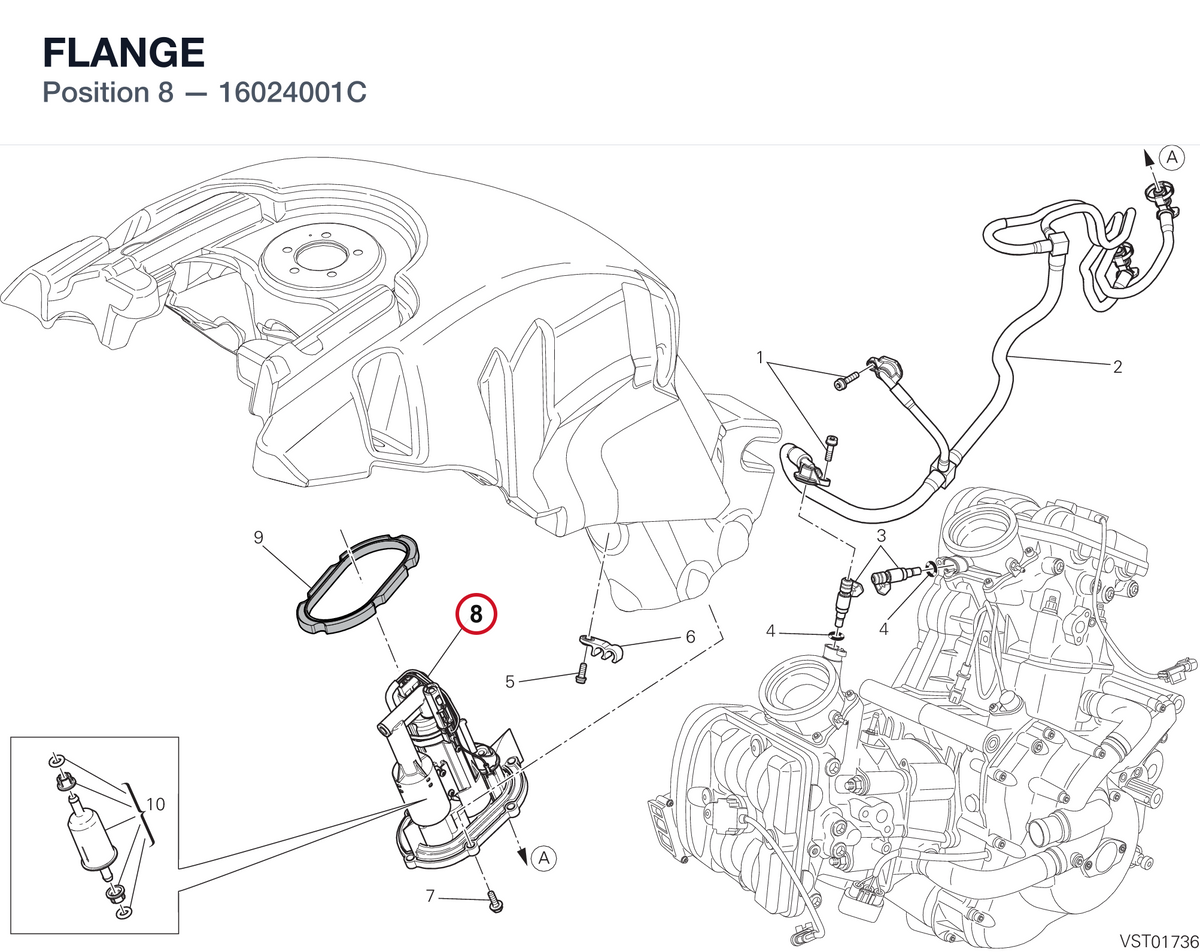 FLANGE 16024001C diagram position