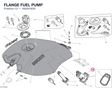 FLANGE FUEL PUMP 16024182A diagram position