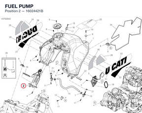FUEL PUMP 16024421B diagram position
