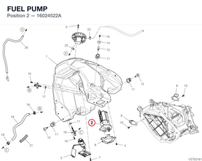 FUEL PUMP 16024522A diagram position