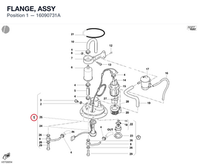 FLANGE, ASSY 16090731A diagram position