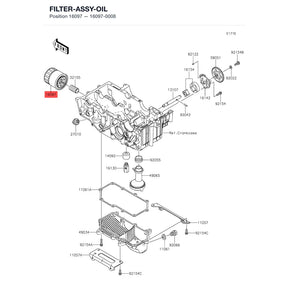 Kawasaki OEM – FILTER-ASSY-OIL KAWASAKI. product image