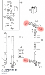 Diagram preview: AH SCREW M8X30 (90101031001)