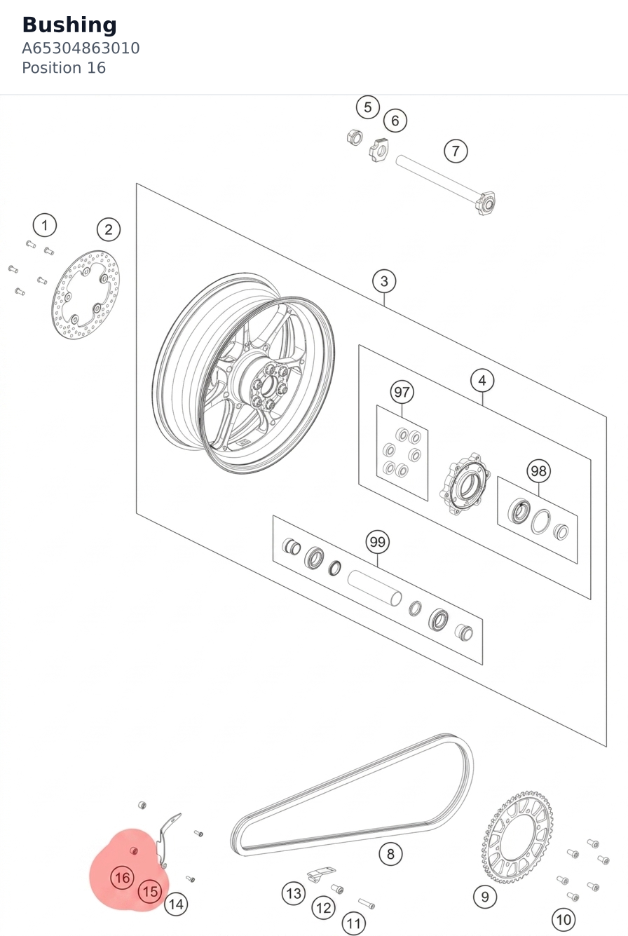 Diagram preview: Bushing (A65304863010)