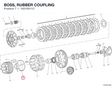BOSS, RUBBER COUPLING 16210011C diagram position