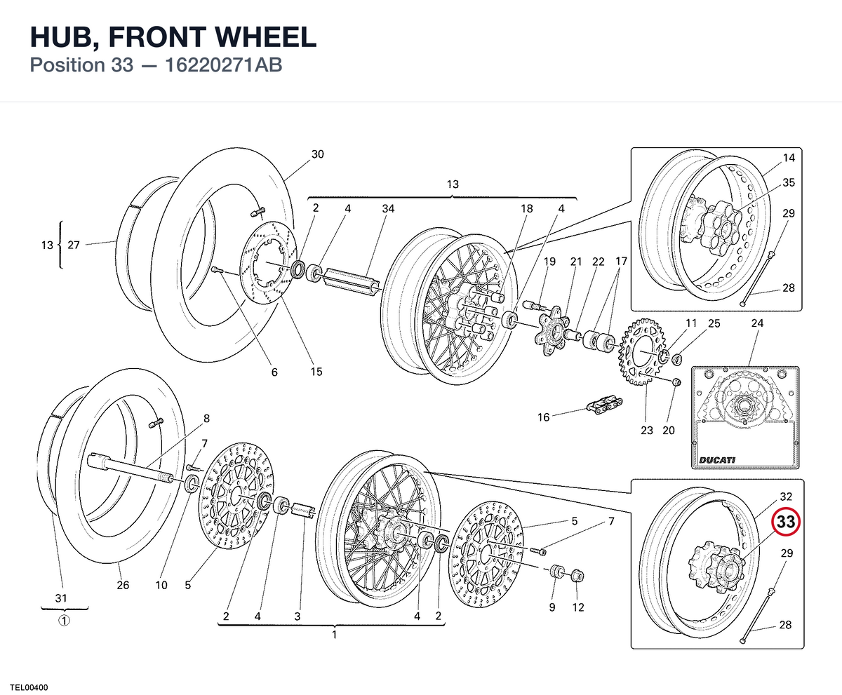 HUB, FRONT WHEEL