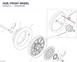 HUB, FRONT WHEEL 16220491AB diagram position