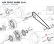 HUB, FRONT WHEEL (Unit) 16220562AB diagram position