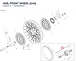 HUB, FRONT WHEEL (Unit) 16220881BA diagram position