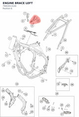Diagram preview: ENGINE BRACE LEFT (79003013100)
