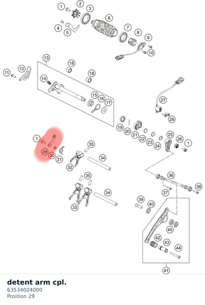 Diagram preview: detent arm cpl. (63534024000)