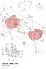 Diagram preview: ENGINE CASE CMPL. (76730000233)