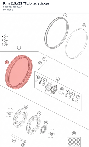 Diagram preview: Rim 2.5x21''TL.bl.w.sticker (6030917010033A)