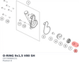Diagram preview: O-RING 9x1,5 V80 SH (C07700900151)