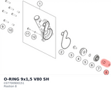 Diagram preview: O-RING 9x1,5 V80 SH (C07700900151)