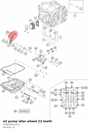 Diagram preview: oil pump idler wheel 22 teeth (C90038001022)