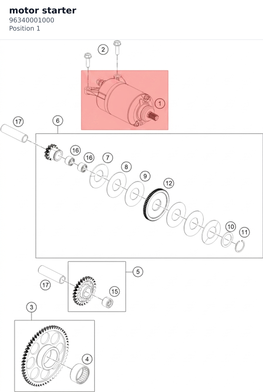 Diagram preview: motor starter (96340001000)