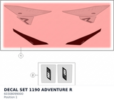 Diagram preview: DECAL SET 1190 ADVENTURE R (60308099000)