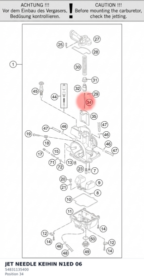 Diagram preview: JET NEEDLE KEIHIN N1ED      06 (54831135400)