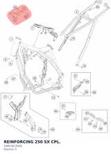 Diagram preview: REINFORCING  250 SX CPL. (54803613000)