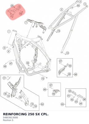 Diagram preview: REINFORCING  250 SX CPL. (54803613000)