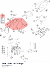 Diagram preview: Tank cover top orange (90508049000EB)
