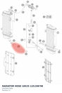 Diagram preview: RADIATOR HOSE 18X25 125/200'98 (50335027000)