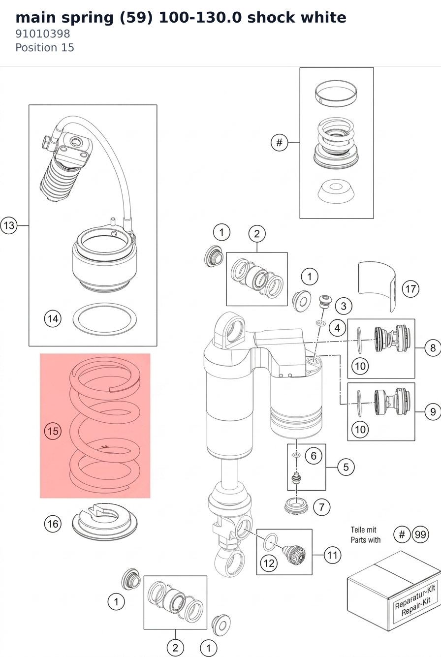 Diagram preview: main spring (59) 100-130.0 shock white (91010398)