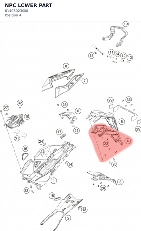 Diagram preview: NPC LOWER PART (61408023000)