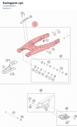 Diagram preview: Swingarm cpl. (72104030044)