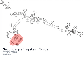 Diagram preview: Secondary air system flange (61705022000)