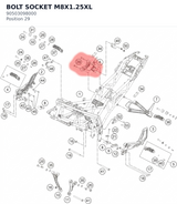 Diagram preview: BOLT SOCKET M8X1.25XL (90503098000)