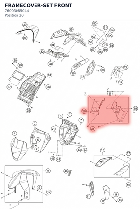 Diagram preview: FRAMECOVER-SET FRONT (76003085044)