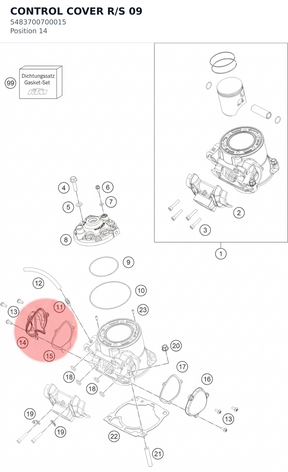 Diagram preview: CONTROL COVER R/S           09 (5483700700015)