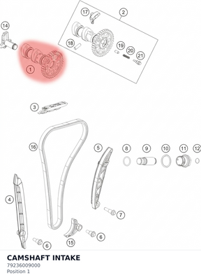 Diagram preview: CAMSHAFT INTAKE (79236009000)