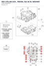 Diagram preview: HEX COLLAR SCR., M8X90, ISA 40 W. WASHER (00002508090U0)