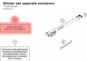 Diagram preview: Sticker set separate enclosure (79508092600)