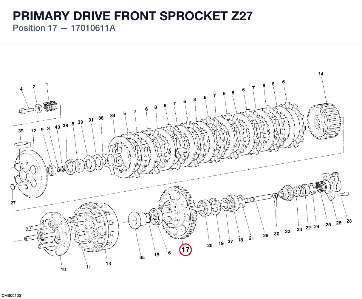 PRIMARY DRIVE FRONT SPROCKET Z27