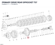 PRIMARY DRIVE REAR SPROCKET T57