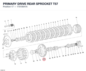 PRIMARY DRIVE REAR SPROCKET T57