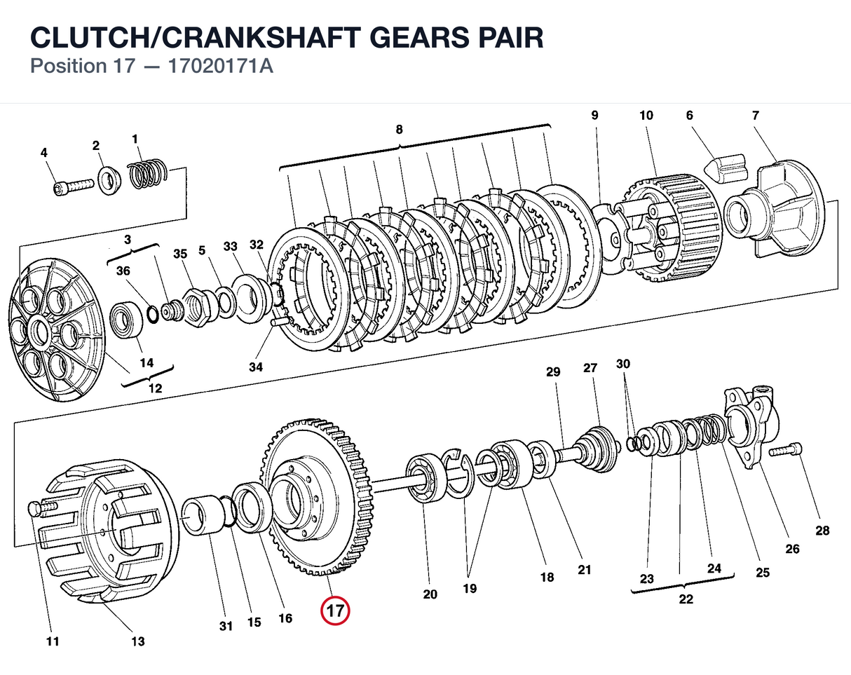CLUTCH/CRANKSHAFT GEARS PAIR