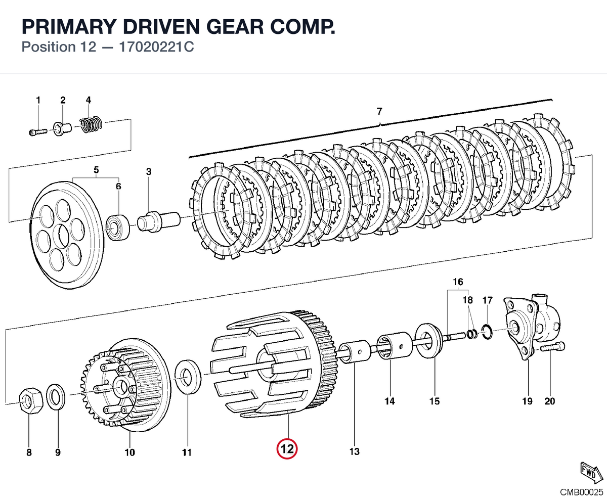 PRIMARY DRIVEN GEAR COMP.