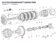 CLUTCH/CRANKSHAFT GEARS PAIR