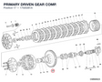 PRIMARY DRIVEN GEAR COMP. 17020281A diagram position