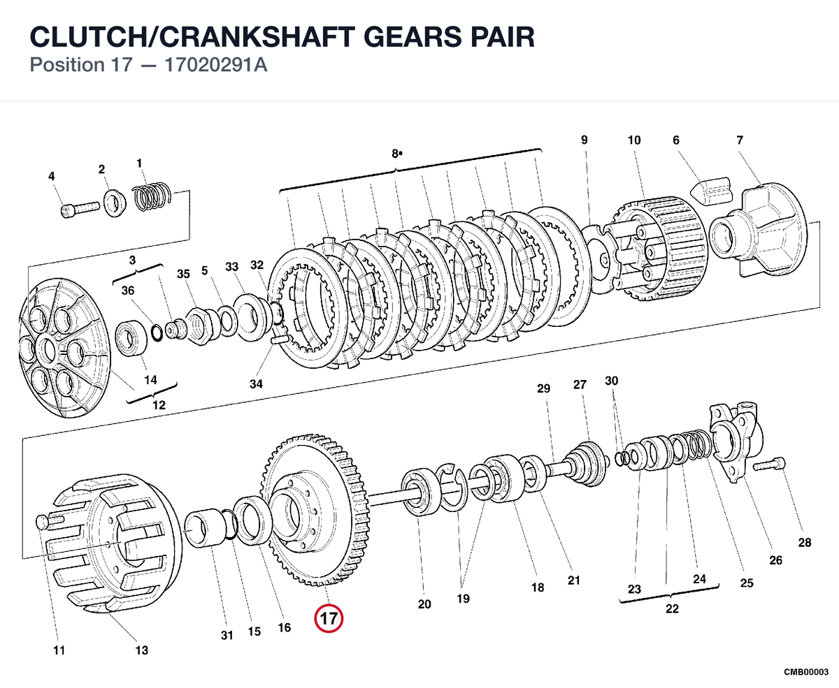 CLUTCH/CRANKSHAFT GEARS PAIR