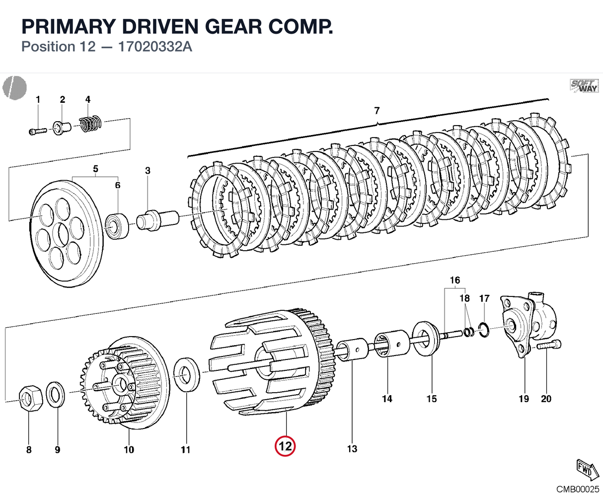 PRIMARY DRIVEN GEAR COMP.