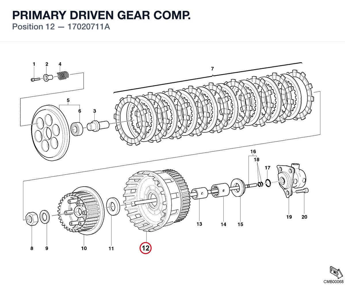 PRIMARY DRIVEN GEAR COMP.